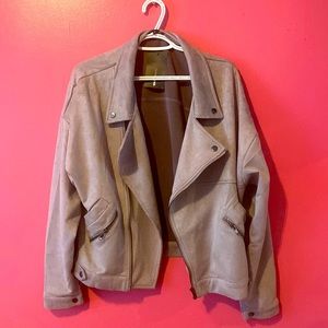 GREY MOTO STYLE JACKET